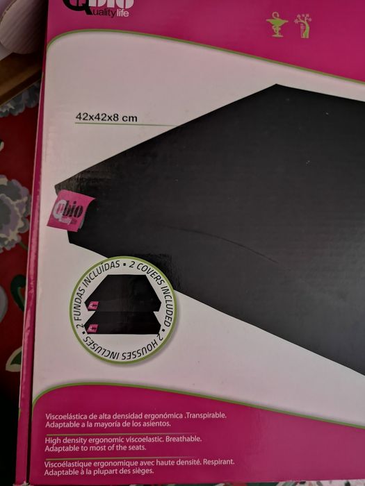 Almofada visco-elastica anti-escara semi-nova para cadeira