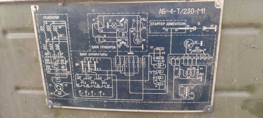 Генератор радянський двохциліндровий 4кВт