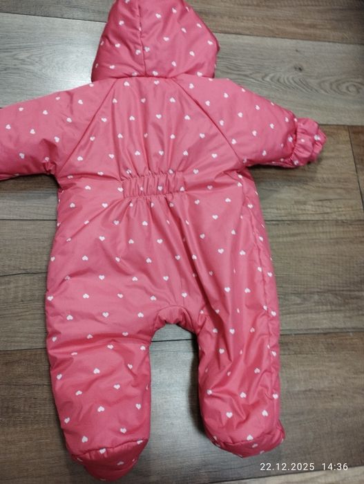 Зимовий теплий комбінезон для дівчинки,розмір 68