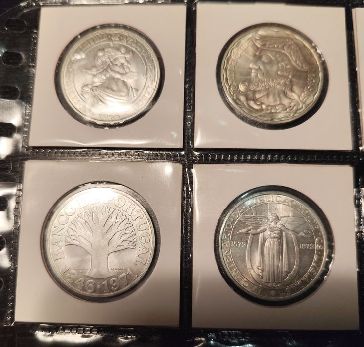 Coleção de 5 moedas comemorativas de 50 escudos