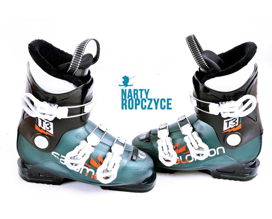 NartyRopczyce Buty narciarskie SALOMON T3 JR ziel 22-22,5 34,35 BC14