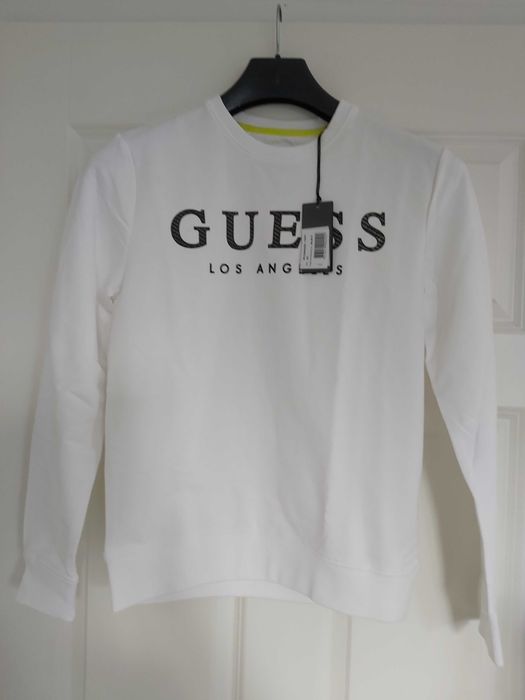 NOWA bluza biała GUESS xs sweter męska