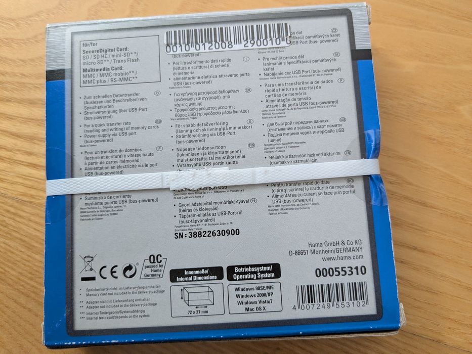 Nowy czytnik kart pamięci Hama 6 w 1 (USB 2.0)