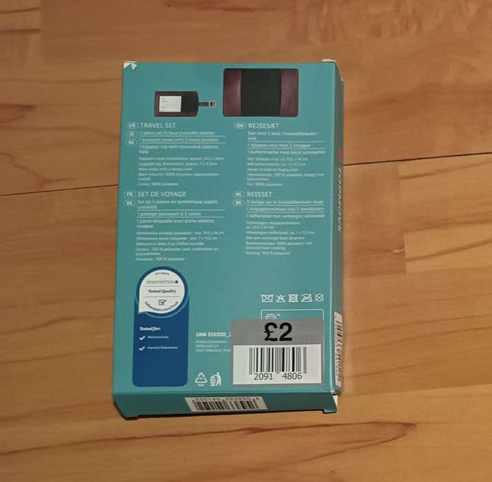 Bordowy komplet podróżny