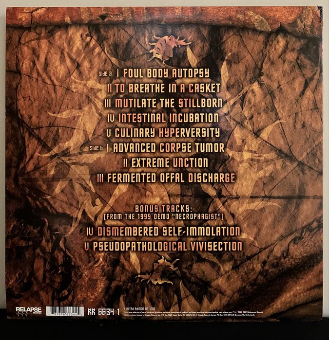 Necrophagist - Onset of Putrefaction LP