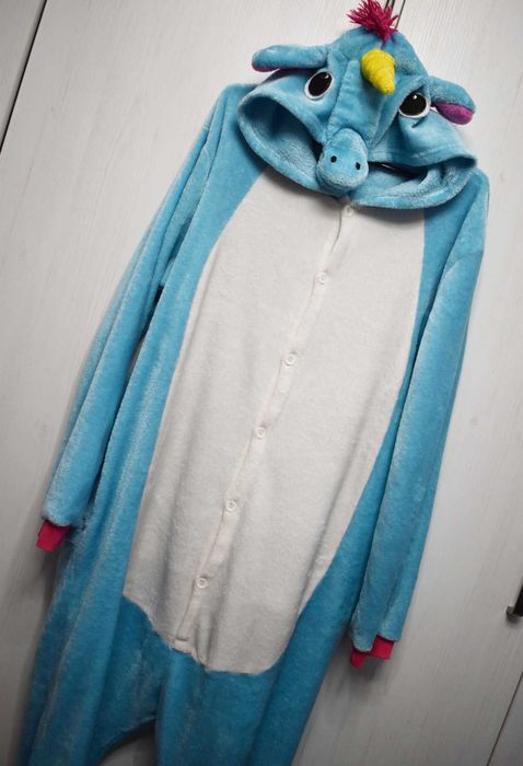 Piżama polarowa M jednoczęściowa onesie kigurumi kombinezon pajac