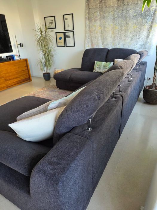 Sofá de canto com cama 5 lugares conforama BARI XXL
