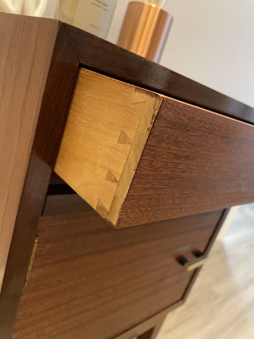 Mesinhas vintage Mogno - Resturada