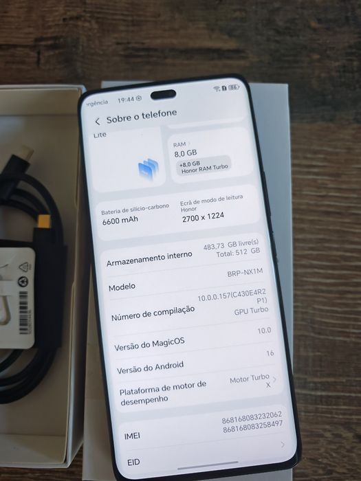 Honor Magic 7 Lite 6.78" 8GB/512GB Preto Seminovo C/Garantia bom estado Aceito Retomas