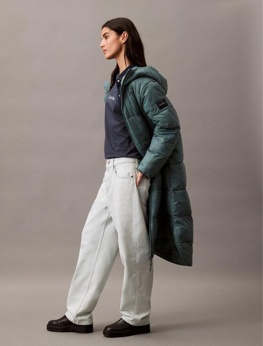 Куртка зимова довга жіноча Calvin Klein S зелена