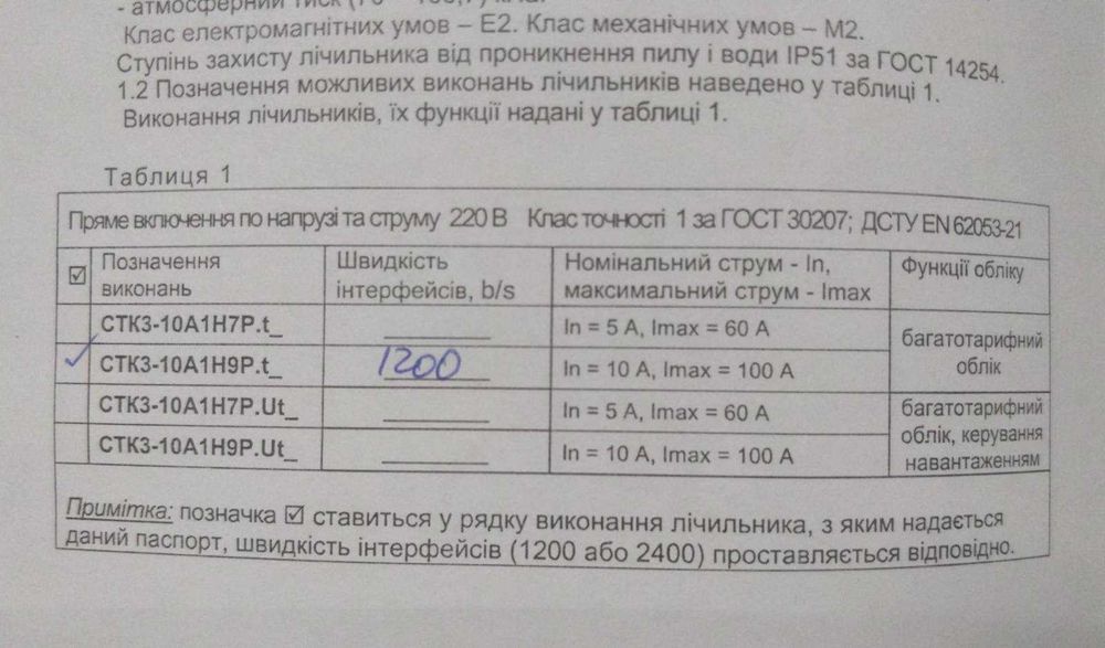 Лічильник електроенергії Энергия-9 СТК3-10А1Н9Р.t