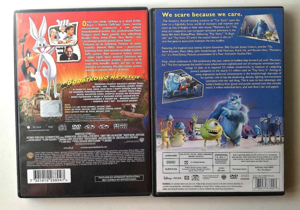 Filmy DVD bajki. Potwory i spółka - Looney Tunes Znowu w Akcji [Dubbing PL].