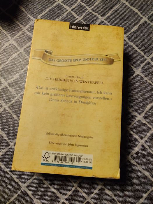 Livro George RR Martin - Guerra dos Tronos em alemão