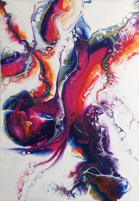 Интерьерная картина жидким акрилом.