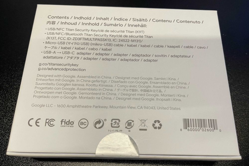 google titan security key