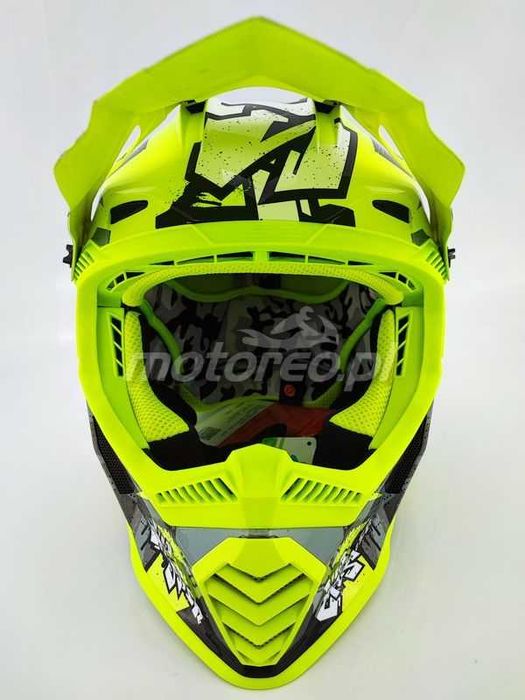 WYPRZEDAŻ Kask LS2 MX437 Fast Evo CRUSHER H-V Yellow Enduro/Cross /ATV