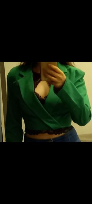 Jaqueta blazer curto semi-novo