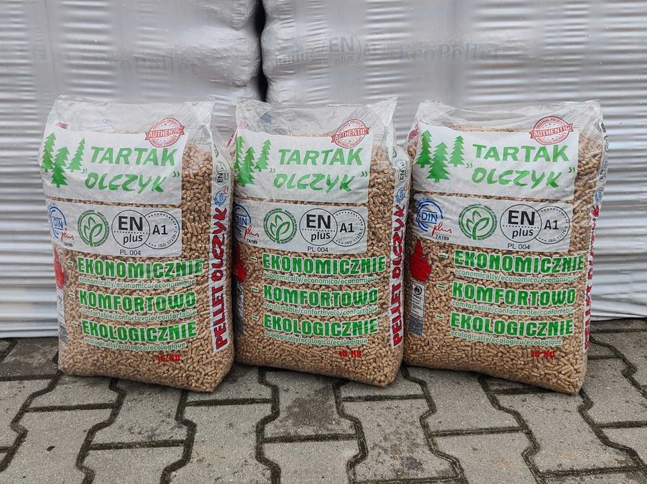 Oryginalny Pellet Olczyk certyfikowany ENplus A1 wysoka jakość Dostawa gratis