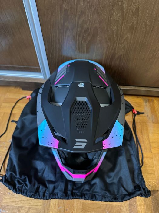 Conjunto Capacete Óculos e Luvas SHOT