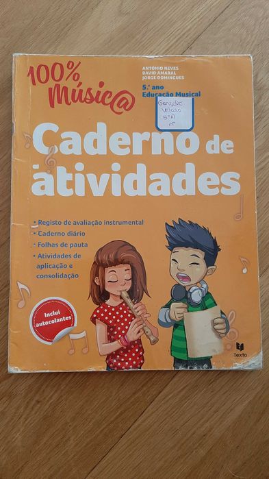 100% Música  - texto 5°ano caderno de actividades