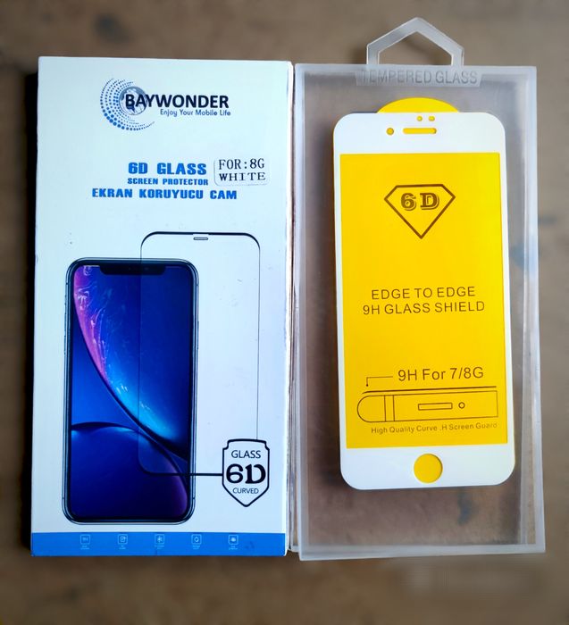 Стекла на Iphone 8 plus black, 7g Black, 6plus white, 8g white