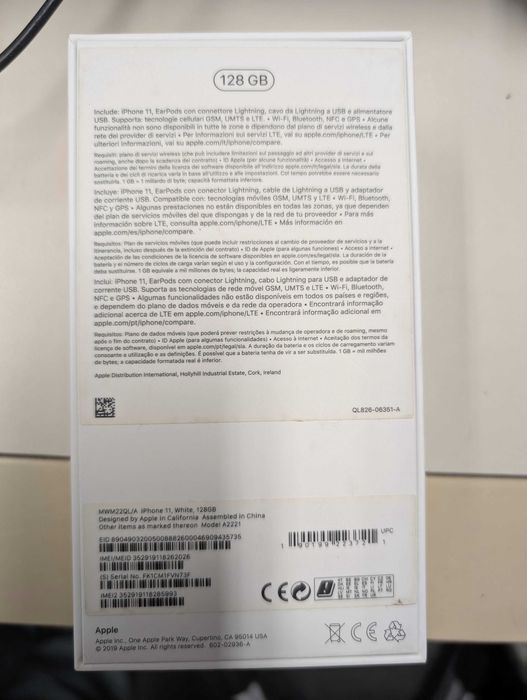 iPhone11 128 Branco A2221  com anomalia a apanha rede