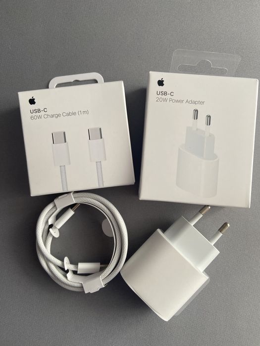 Ładowarka Apple do iphone kostka i kabel usbc nowa zestaw
