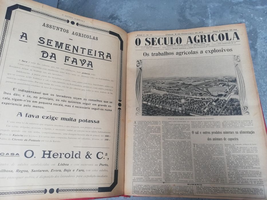 Livro O Século Agrícola, 1913. 1914