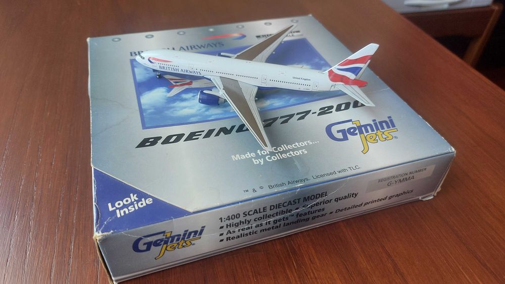 Miniatura Gemini Jets 777-200 British Airways 1:400