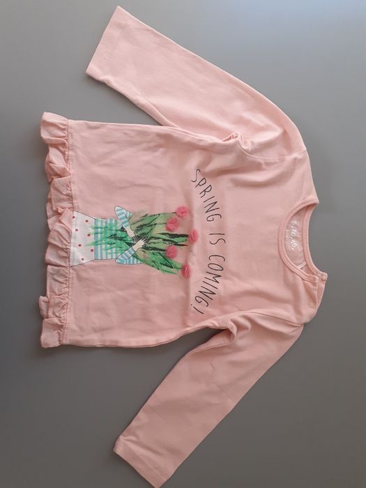 5-10-15 śliczna bluzeczka różowa rozmiar 86