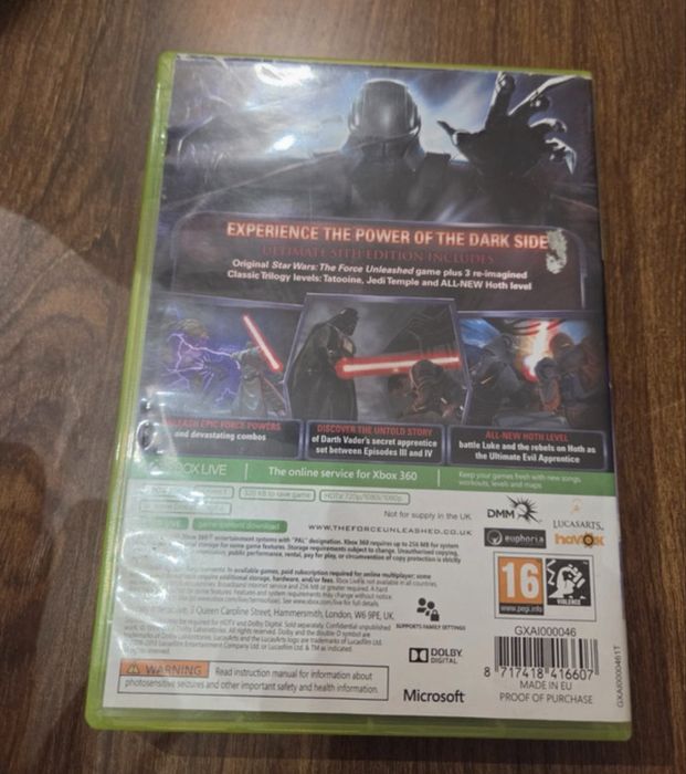 Star Wars force unleashed sith edition Xbox 360