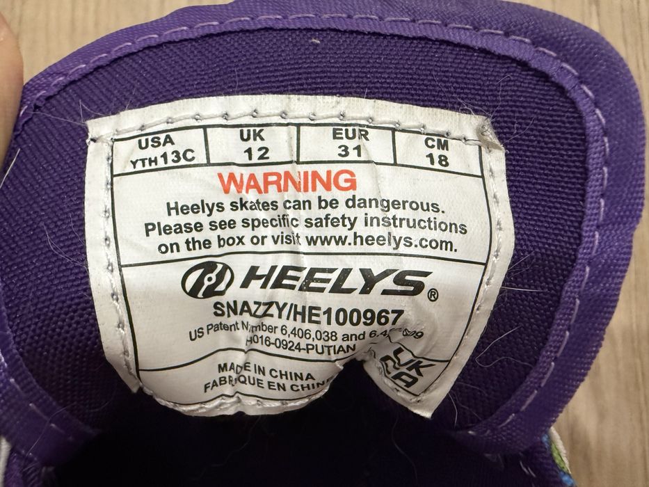 Heelys Snazzy X2 nº 31 com rodas — excelente estado