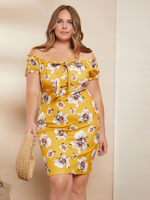 Sukienka Letnia Boho W Kwiaty Hiszpanka Xl 42