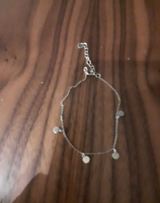 Bransoletka srebrna pozłacana yes blaszki kolka koleczka zlota