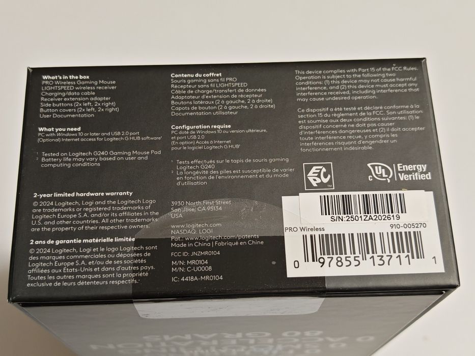 Logitech G Pro Wireless Gaming Mouse 910-005270