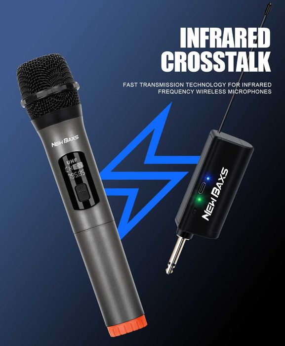 Радио микрофоны New Baxs V802. Беспроводные микрофоны.