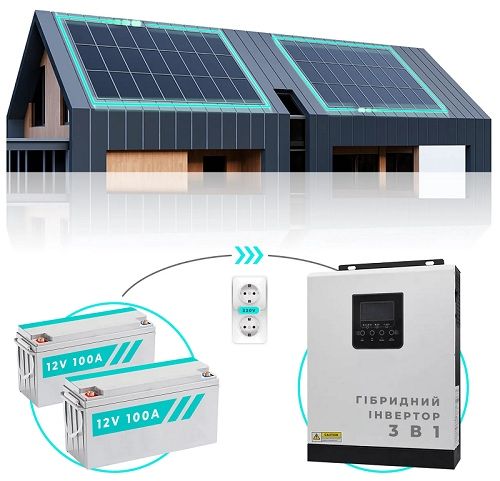 Монтаж установка інверторів солнечных панелей сонячних панелей станцій