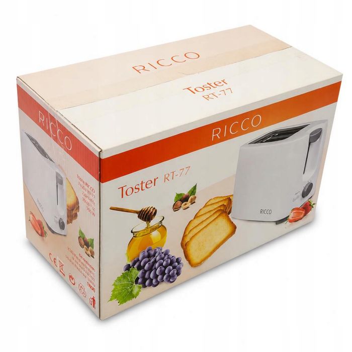 Toster ricco rt-77 biały