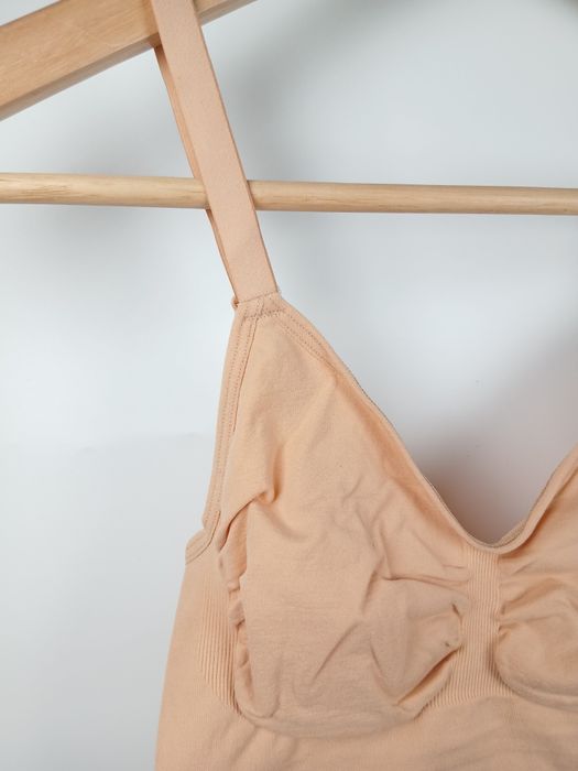 Body modelujące FeelinGirl 3XL wyszczuplające bezszwowe push up nude
