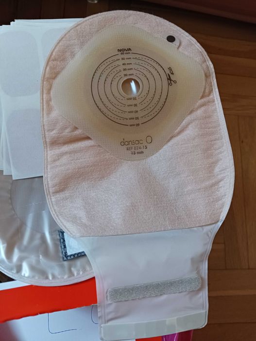 Worki stomijne firmy Dansac 15-60 mm.