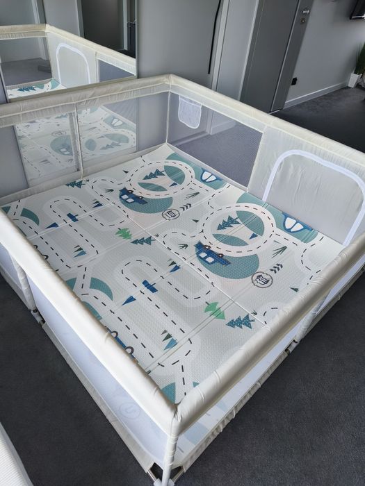 Kojec dziecięcy XXL 180x200 + mata