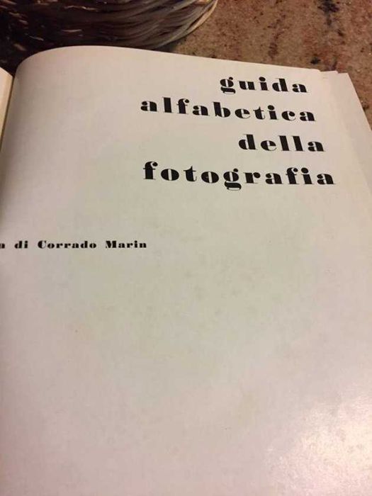 Guia Alfabético para Fotografia. Livro antigo. ITALIANO