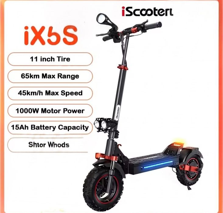 iScooter iX5S ! Nowa ! Sprzedam !! Bateria 1000W ! Zasięg 65KM !
