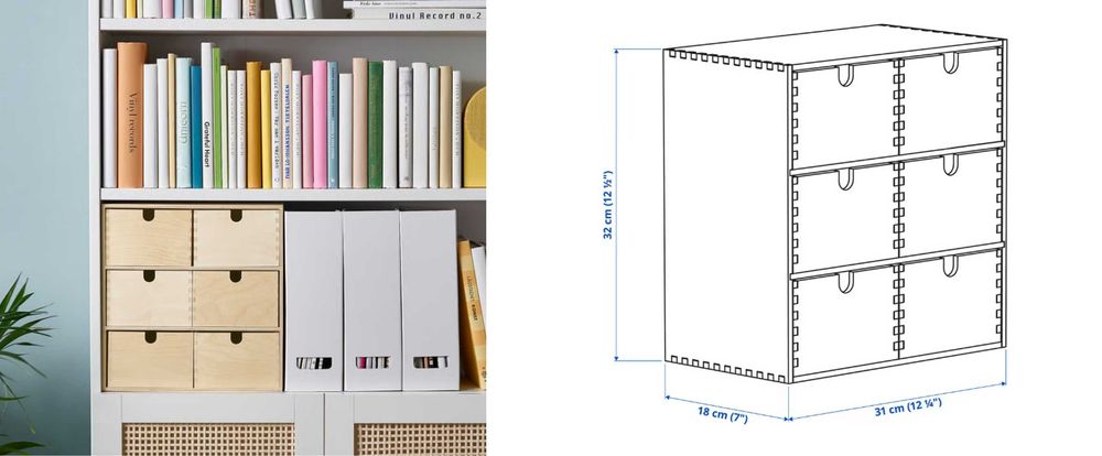 MOPPE – Minicómoda / Bloco de 6 Gavetas