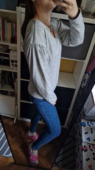 Bluza bluzka Amtosphere dekolt luźna bufiasta