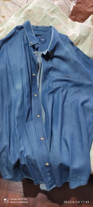 Camisa me blue de ganga fina