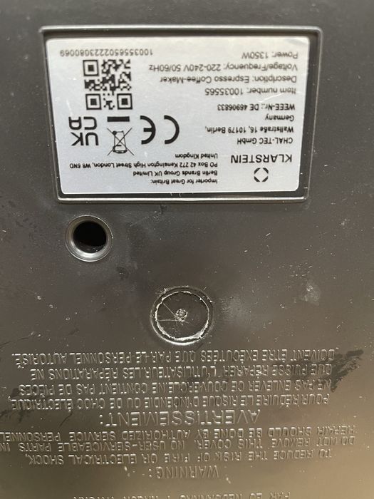 Кофемашина Klarstein Gusto Classico (Германия)