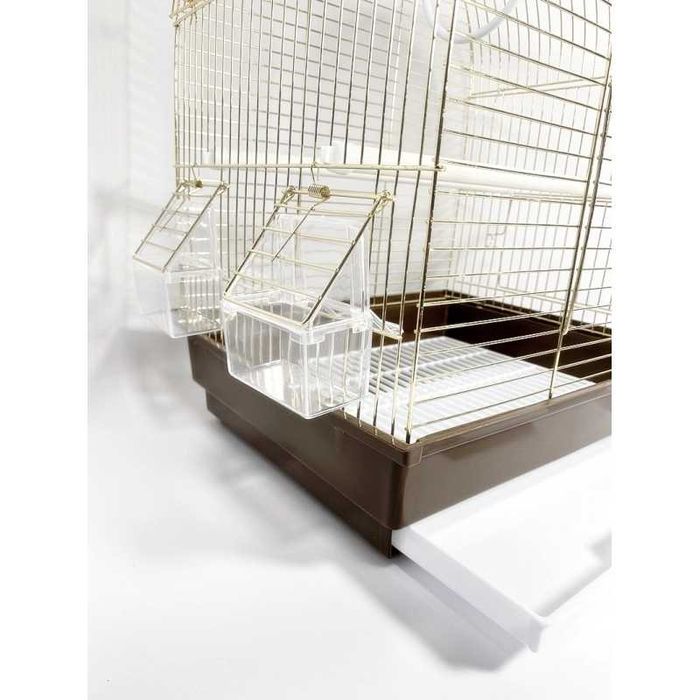 Золотая клетка для птиц AV417. Качественное покрытие, хороший размер.