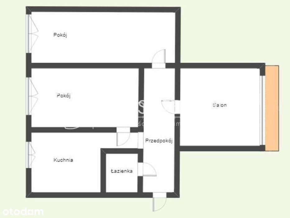 3-pokojowe | 55,77 m² | Łódź Dąbrowa | 2. piętro