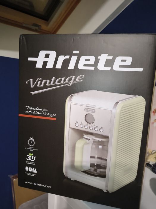 Ariete przelewowy ekspres do kawy vintage kremowy